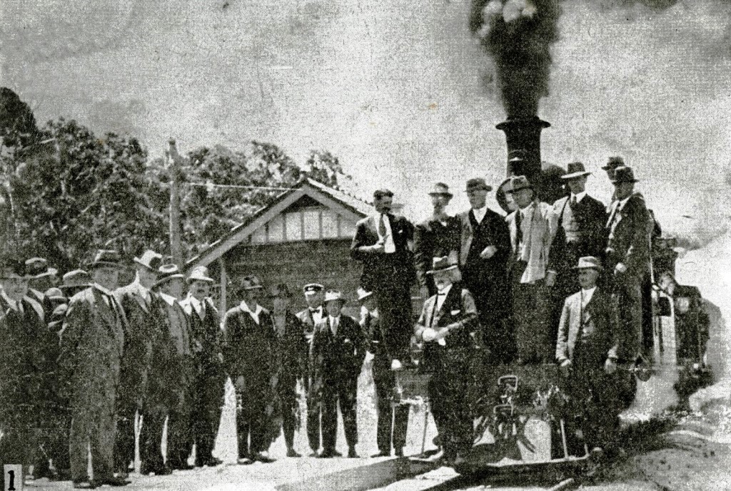 The official opening of the Denmark to Nornalup train line at the Nornalup end, December 1930