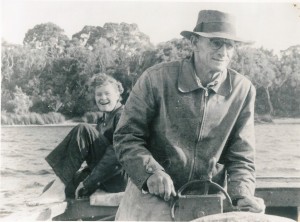 Frank Thompson with a guest at Peppermints c. 1940s (WNDHS)