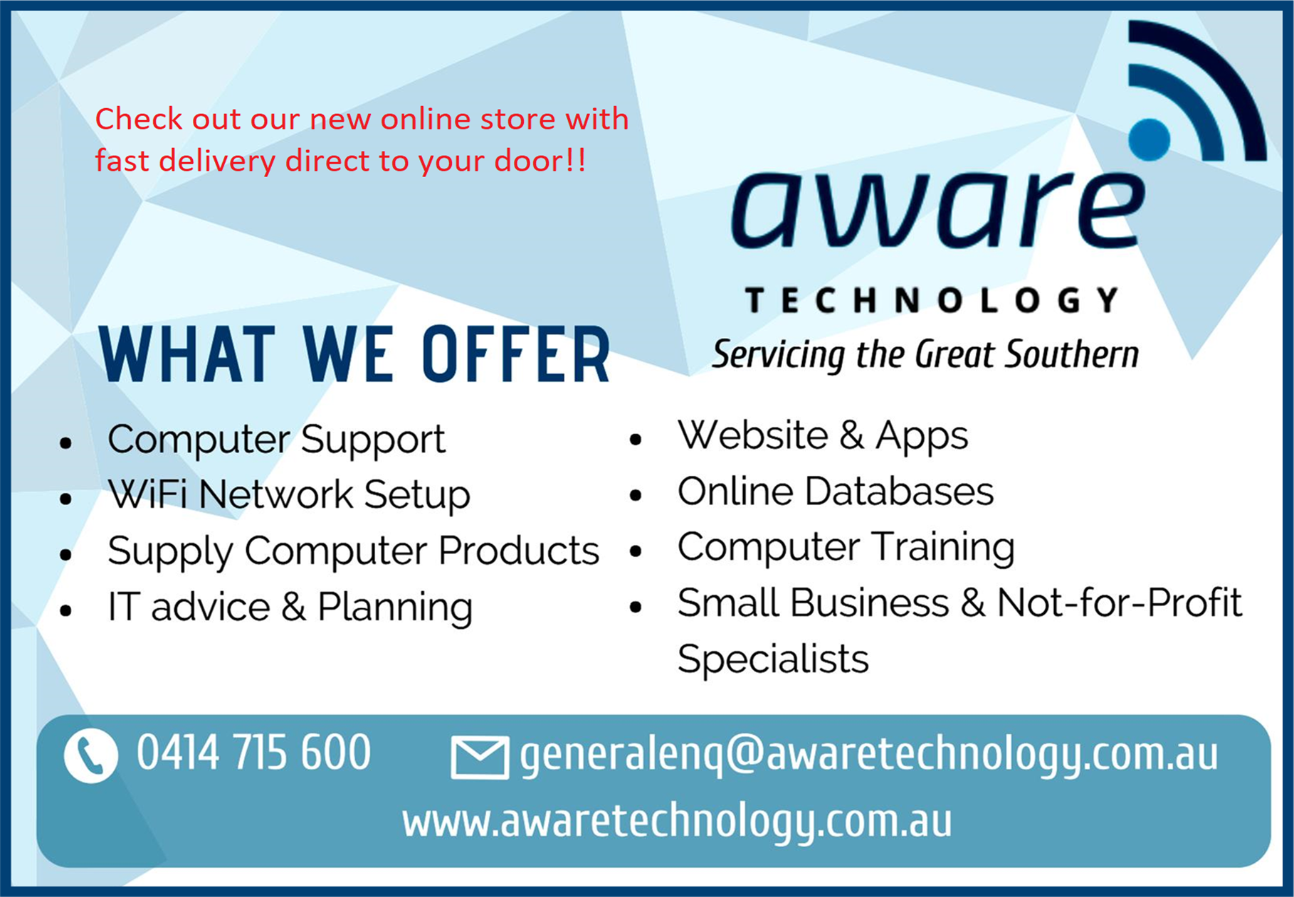AWARE TECHNOLOGY-SERVICING THE GREAT SOUTHERN